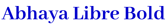 Abhaya Libre Bold шрифт